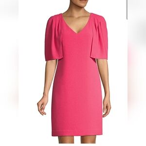 NWT Trina Turk Pink Puff Sleeve Sheath Dress size 12